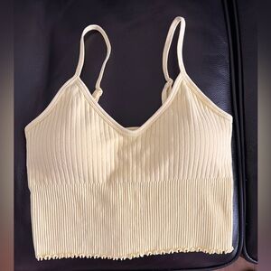 No Boundaries Cream Ribbed Camisole. BRAND NEW, NEVER WORN, NO 🏷️ ATTCH.